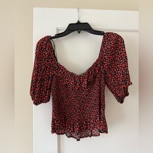 Puff Sleeve Floral Top